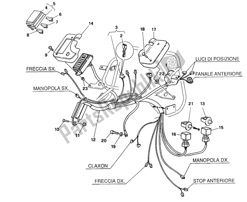 All parts for the Wiring Harness Dm 016056 of the Ducati Supersport 900 SS 1994